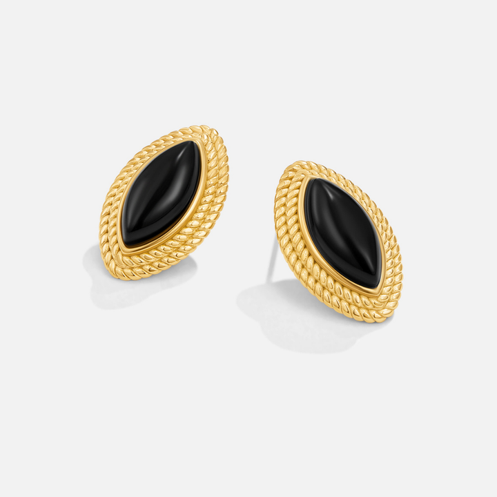 Pendientes Madison Schwarz & Gold