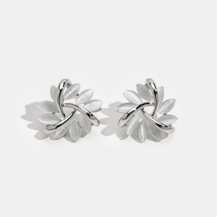 Pendientes de Plata con Flores de Ópalo