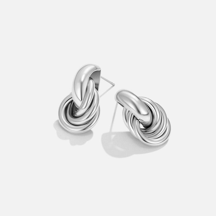 Aretes de plata retorcidos Sofia